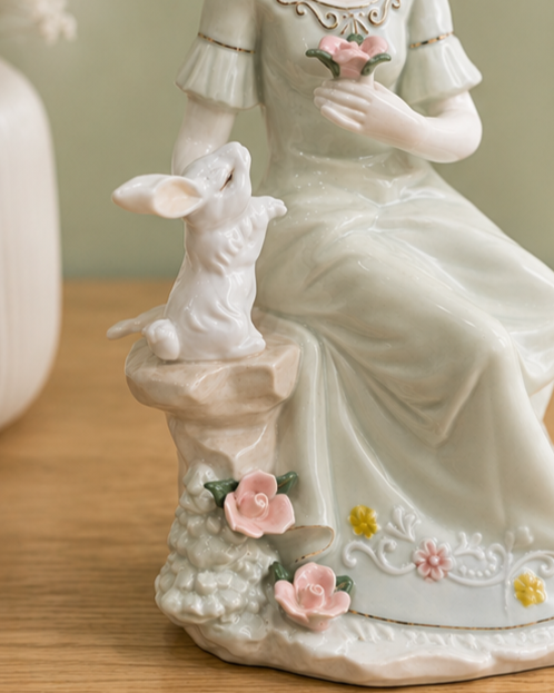 Lady with Dove - Fine Porcelain Figurine 