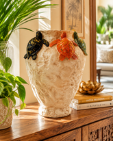 Ocean Turtle Artisan Vase 