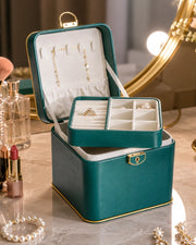 Travel Jewellery Box - Green