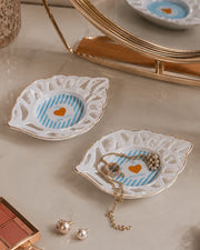 To My Love Leaf Lace Edge Catchall - Set of 2