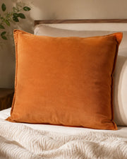 Golden Hour Velvet Accent Cushion Cover - Brown