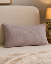 Diagonal Lattice Cushion Cover - Grey 