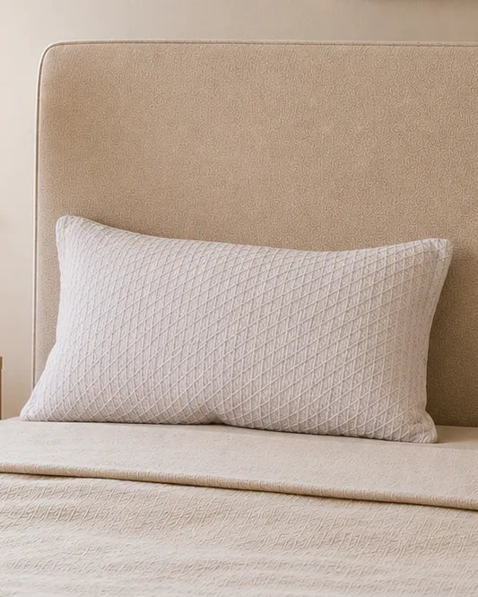 Diagonal Lattice Cushion Cover - Lite Grey