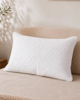Diagonal Lattice Cushion Cover - White 