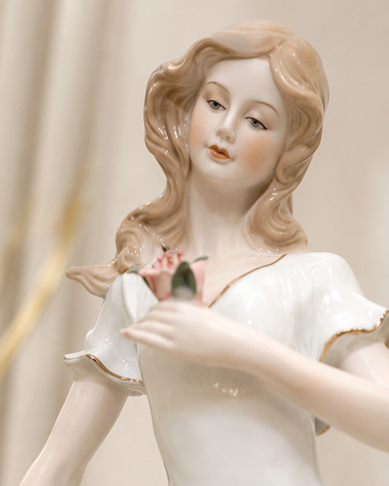 Graceful Serenity - Fine Porcelain Figurine -White