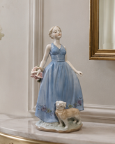 Loyal Companion Lady Figurine - Blue 
