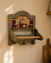 Rustic Wooden Wall Mounted Tissue Holder 