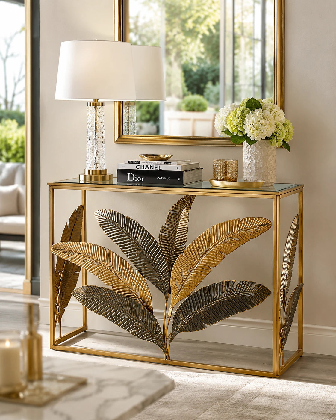 Luxe Palm Harmony Console Table 