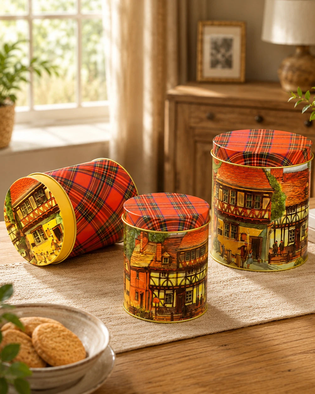 Vintage Village Metal Storage Canister - Set Of 3