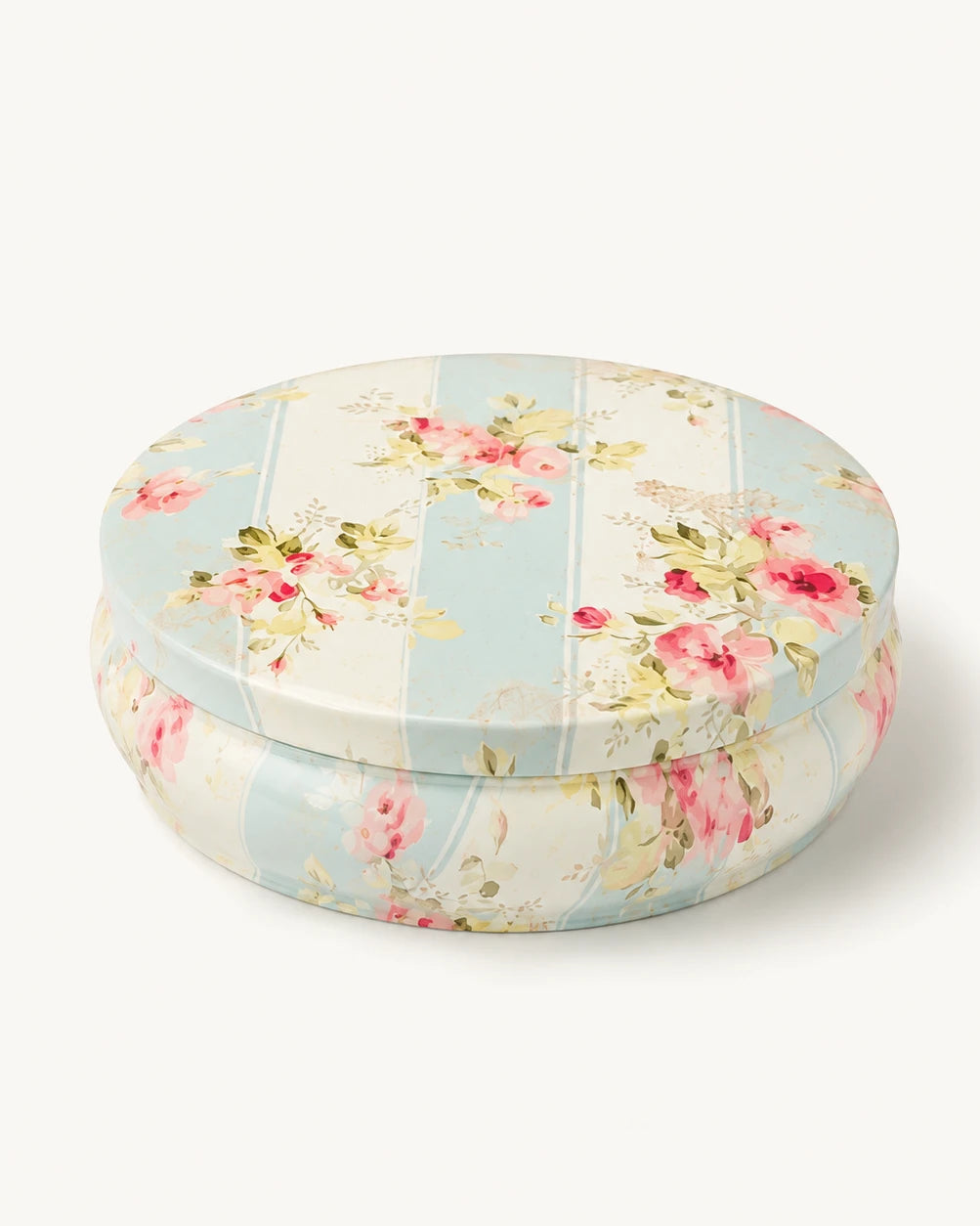 Vintage Floral Round Storage Box - Set Of 2 