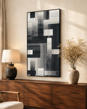 Quantum Blocks 3D Abstract Oil Painting