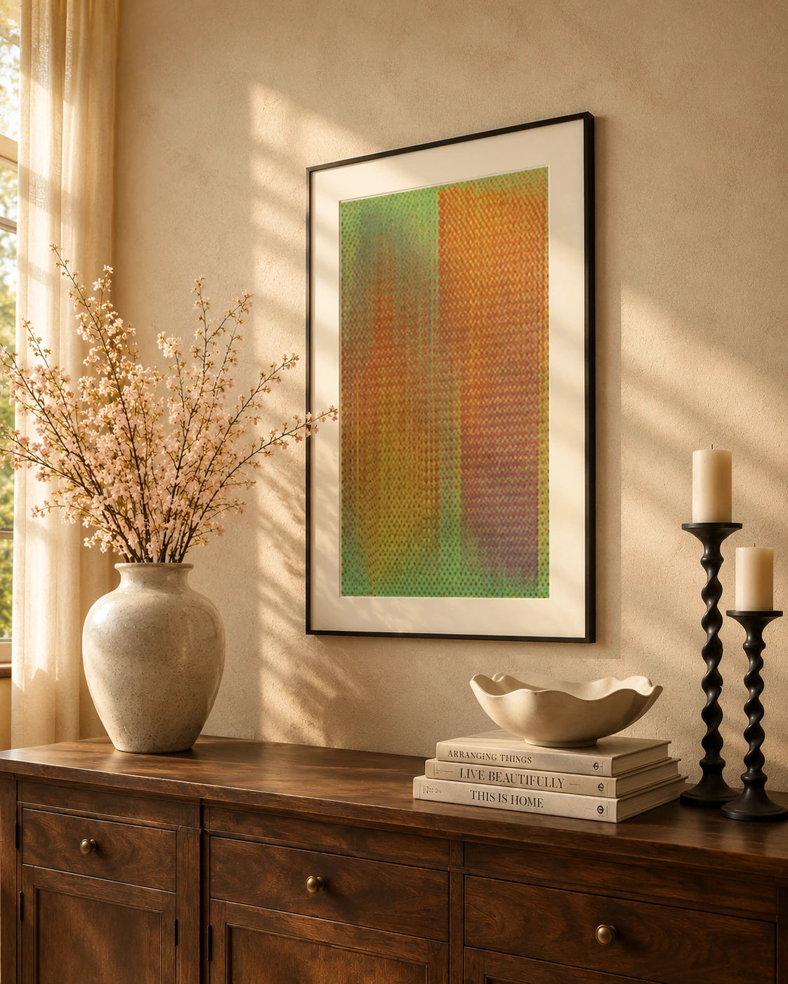 Chromatic Echoes 3D Abstract Oil Painting