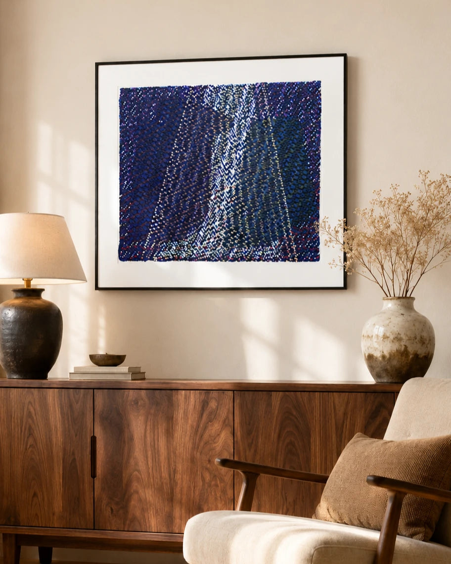 Veil of Frequencies 3D Abstract Oil Painting