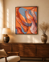 Tangerine Flow 3D Abstract Oil Painting 