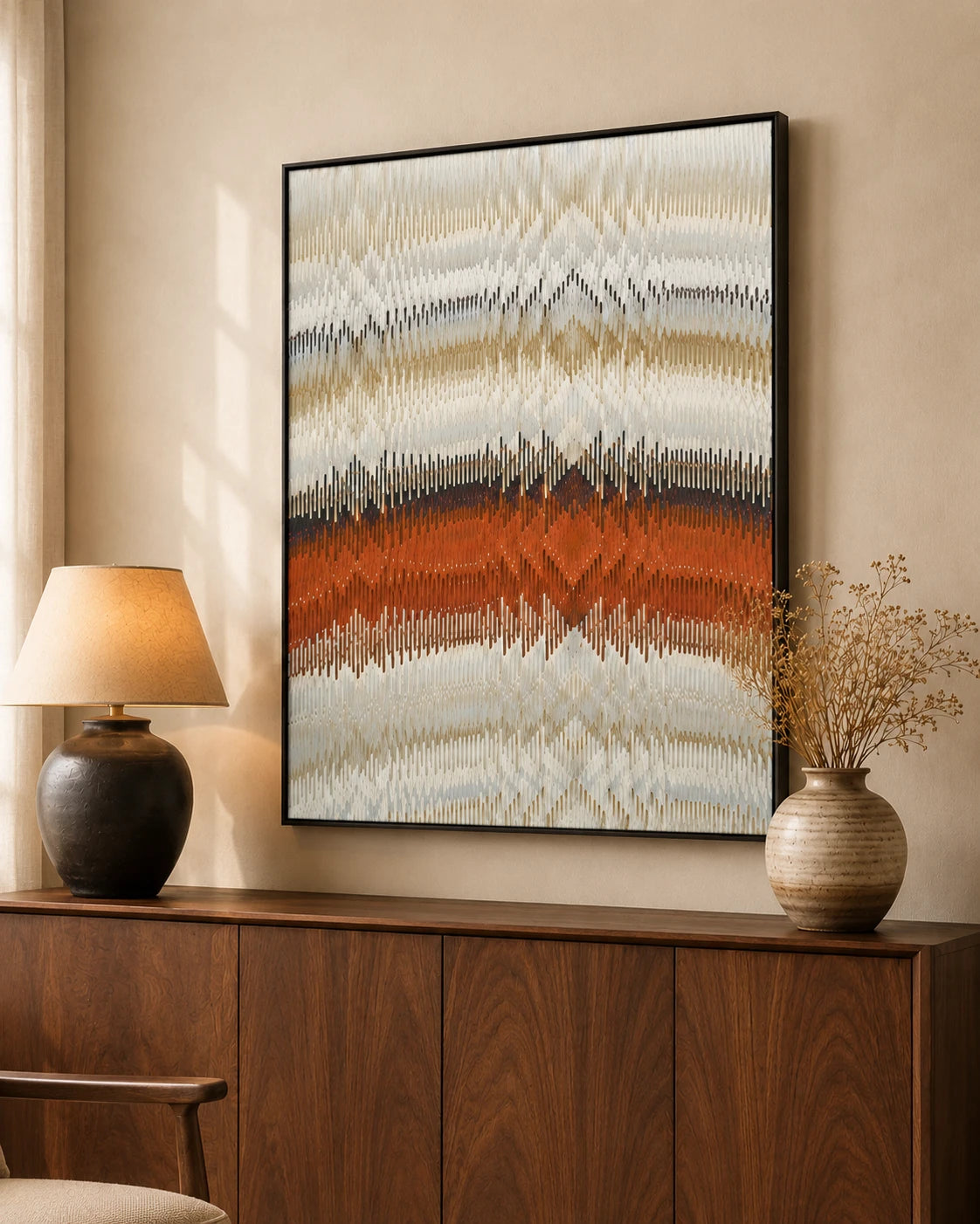 Echo Weave 3D Abstract Oil Painting