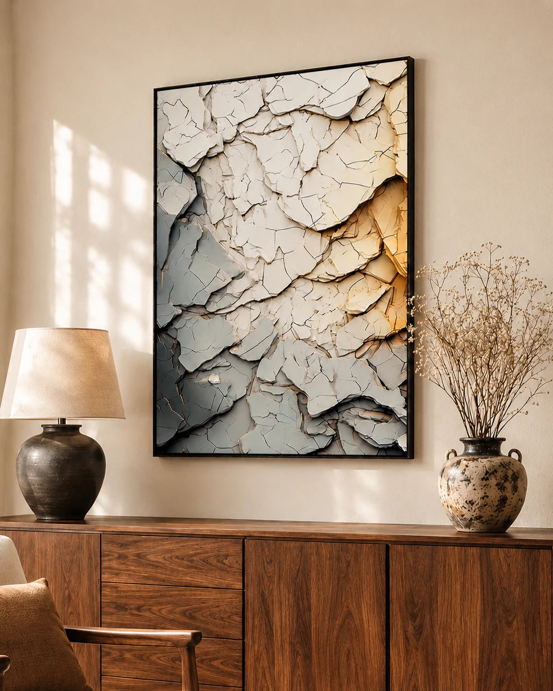 Echoes in Earth 3D Abstract Oil Painting