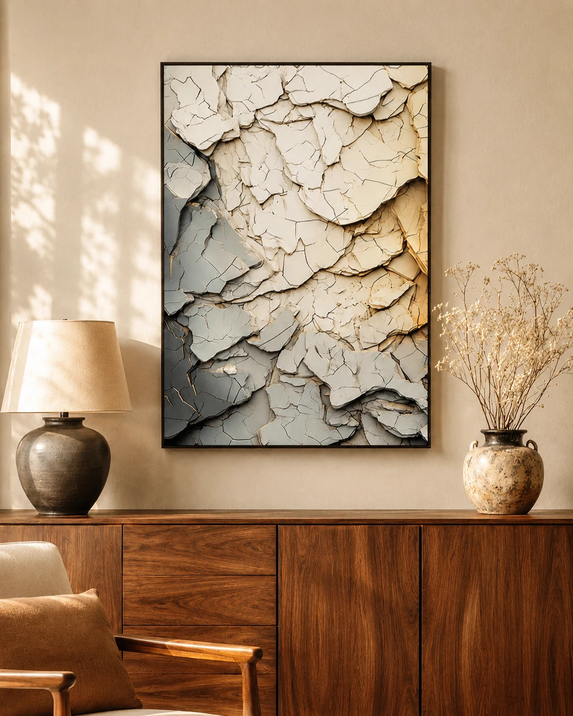 Echoes in Earth 3D Abstract Oil Painting 
