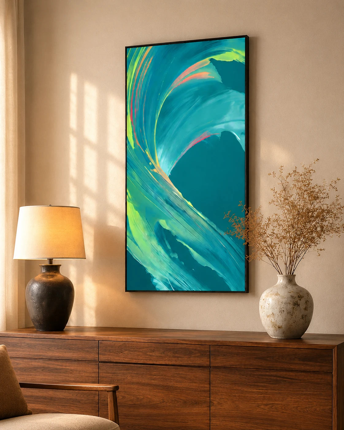 Ocean Pulse 3D Abstract Oil Painting