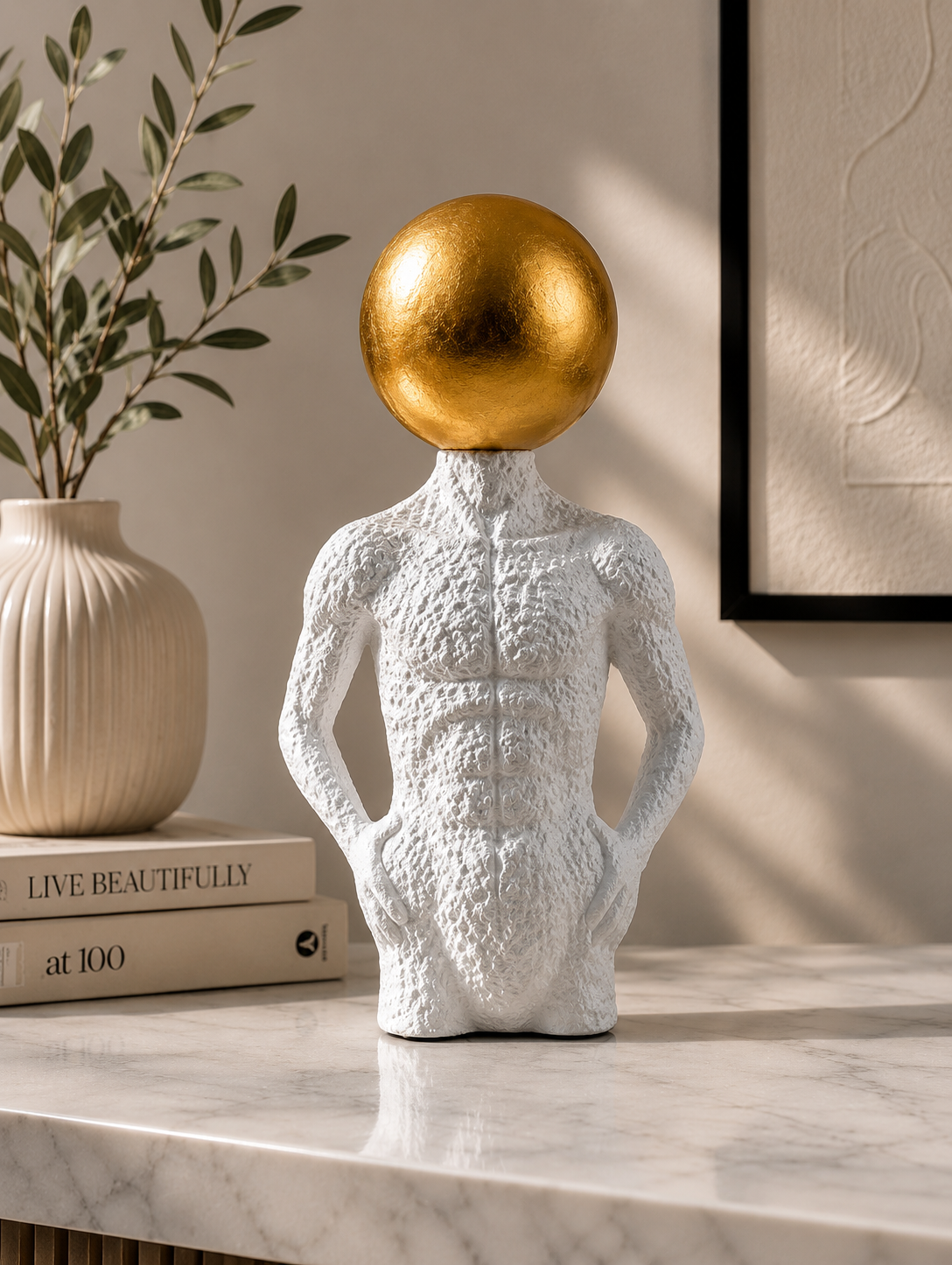 Sphere Head Abstract Decorative Sculpture 