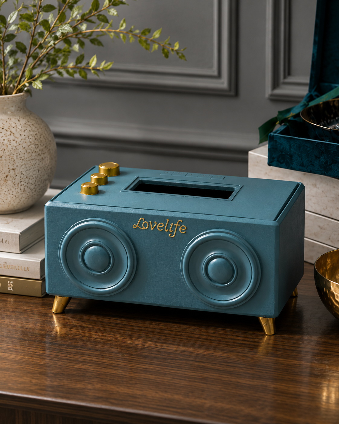 Retro Speaker Tissue Box Holder 