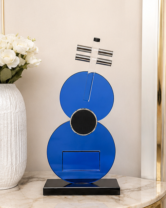 Modern Crystal Decorative Guitar - Blue 