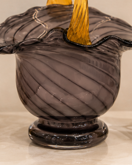 Artisan Glass Decroative Basket 
