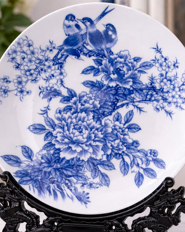 Blue & White  Decorative Plate 