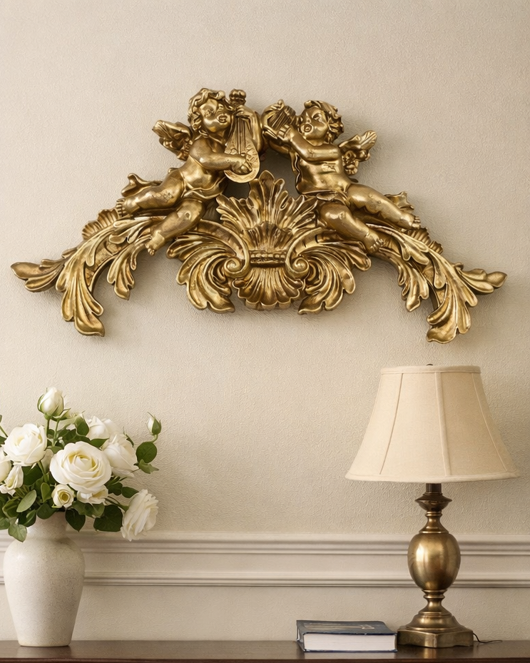 Royal Cherub Baroque Wall Accent 