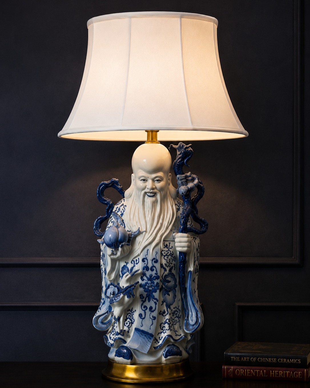 Imperial Wisdom Figurine Table Lamp 