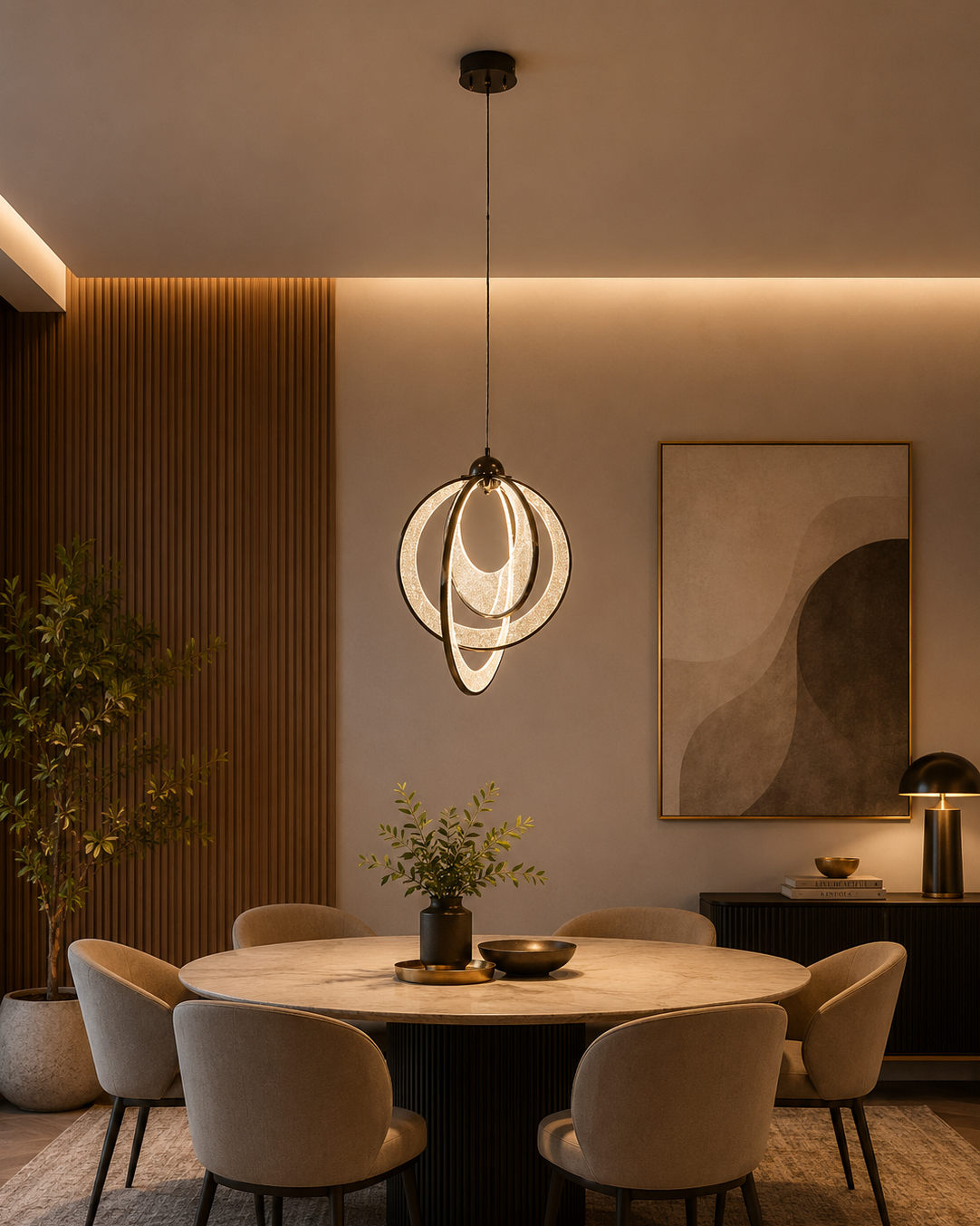 Orbit Ring Glow Pendant Light 