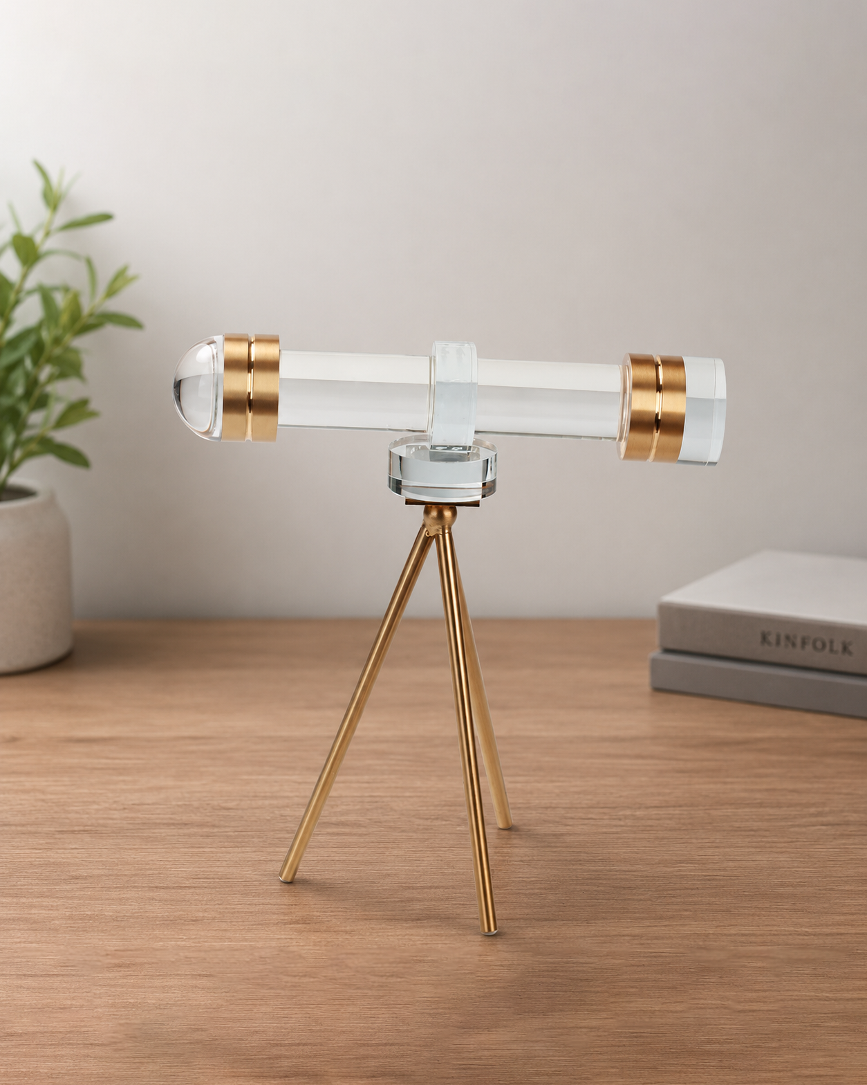 Crystal Telescope Decorative Showpiece 