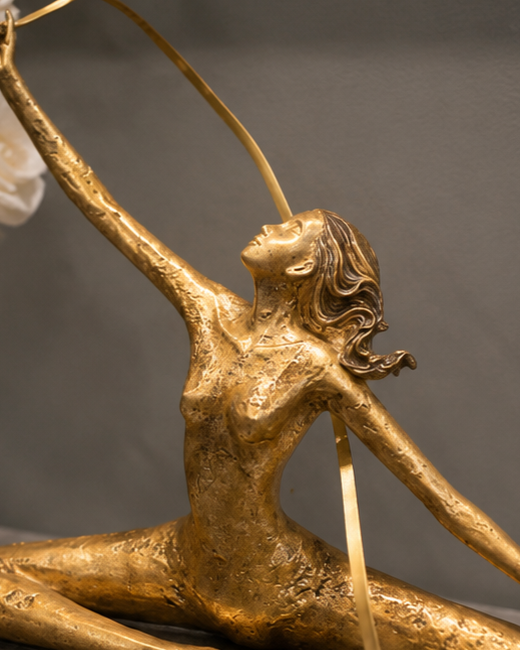 Graceful Ribbon Dancer Sculpture