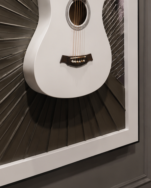 Harmony Guitar Decorative Framed Wall Art 