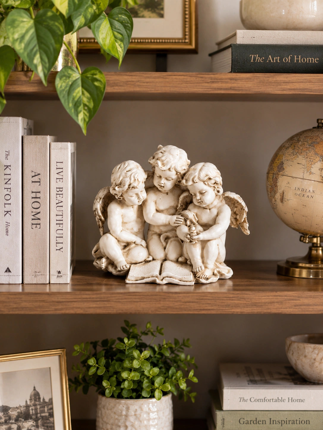 Trio of Wisdom Angel Cherub Figurine