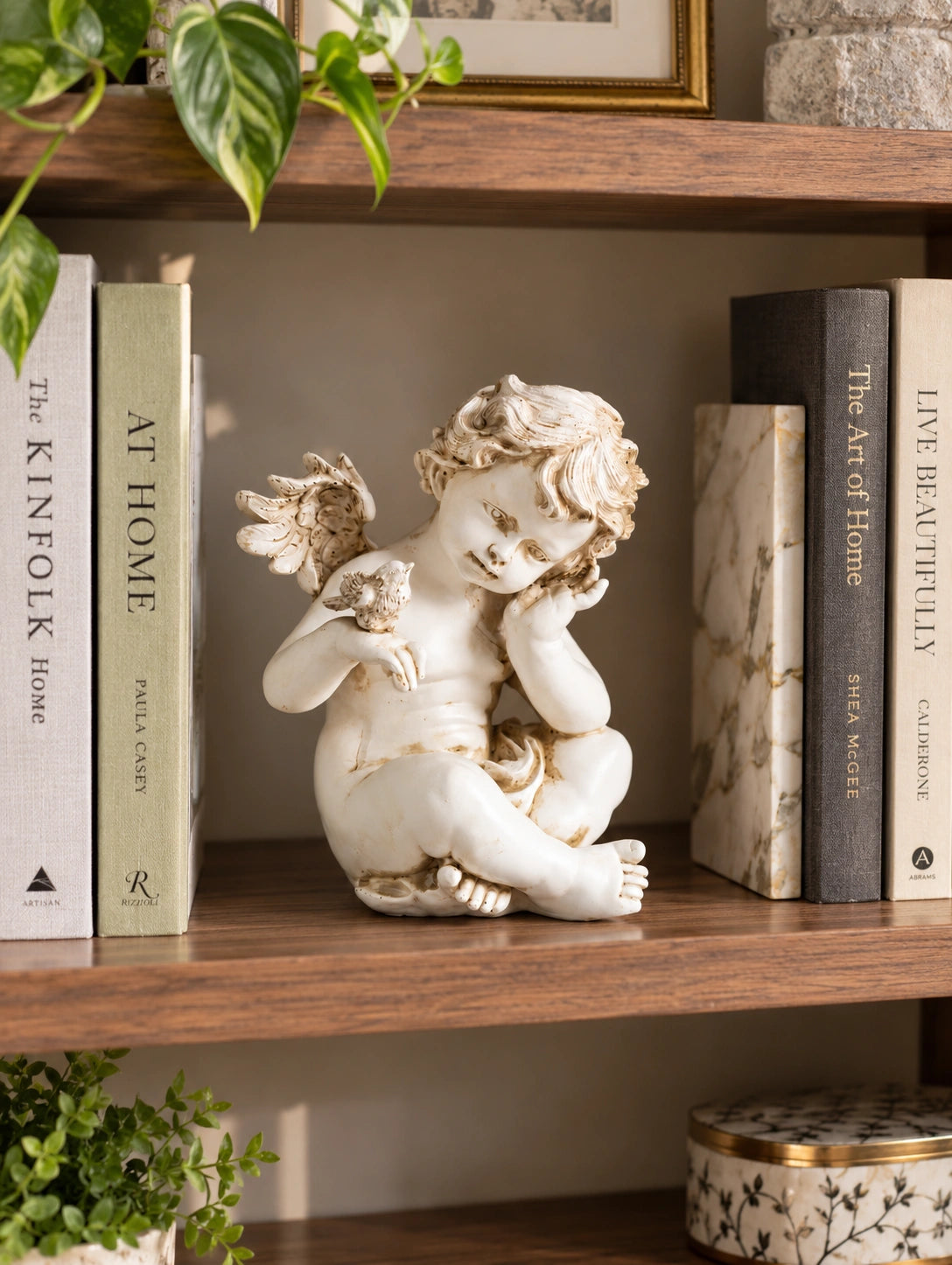 Serenade of Peace Angel Cherub Figurine
