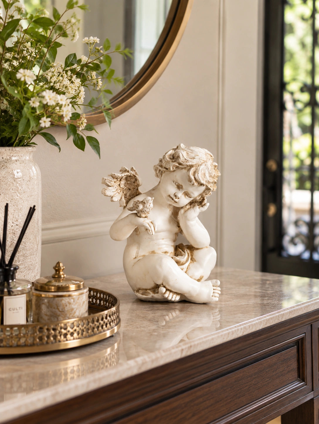 Serenade of Peace Angel Cherub Figurine
