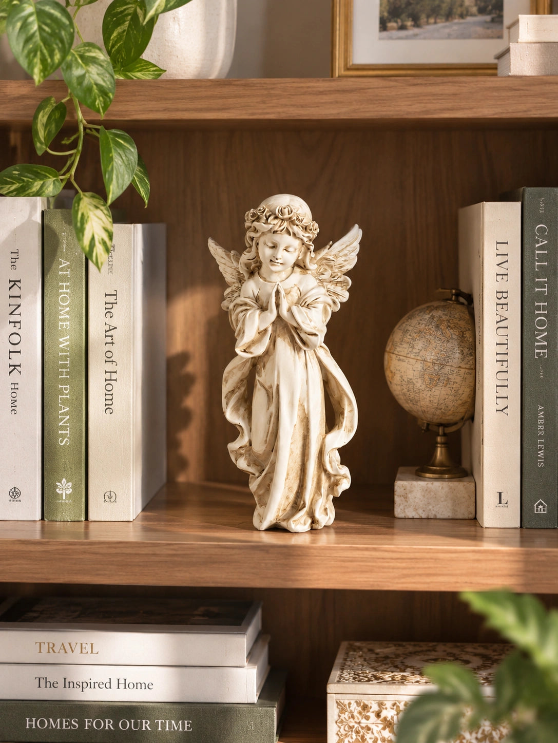 Graceful Prayer Angel Cherub Figurine