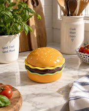 Stackable Burger Ceramic Plate - Set of 5