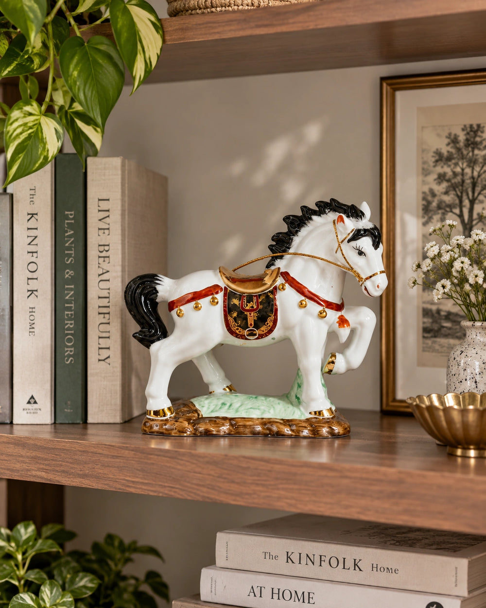 Noble Equestrian Decorative Horse Figurine - Black