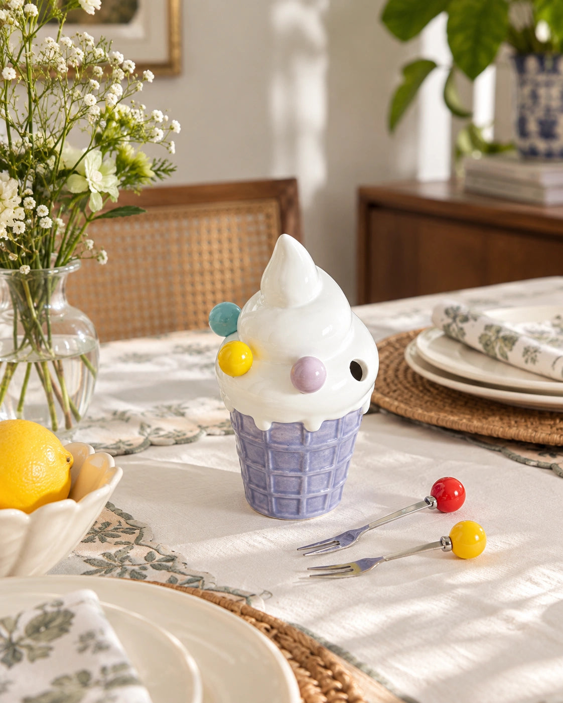 Ice Cream Folk Pick Holder