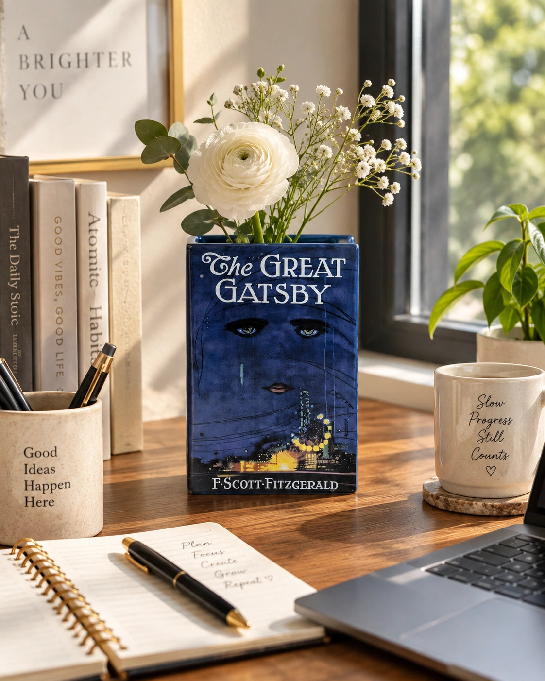 The Great Gatsby Ceramic Book Vase