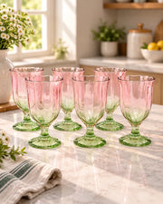 Pink Ombre Tulip Wine Glass - Set of 6