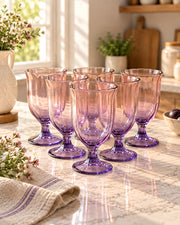 Purple Ombre Tulip Wine Glass - Set of 4