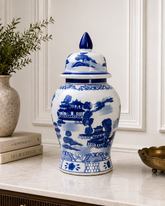 Willow Scenery Decorative Temple Jar 