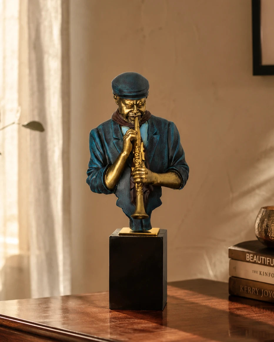 The Blues - Musician Playing Clarinet Bust 