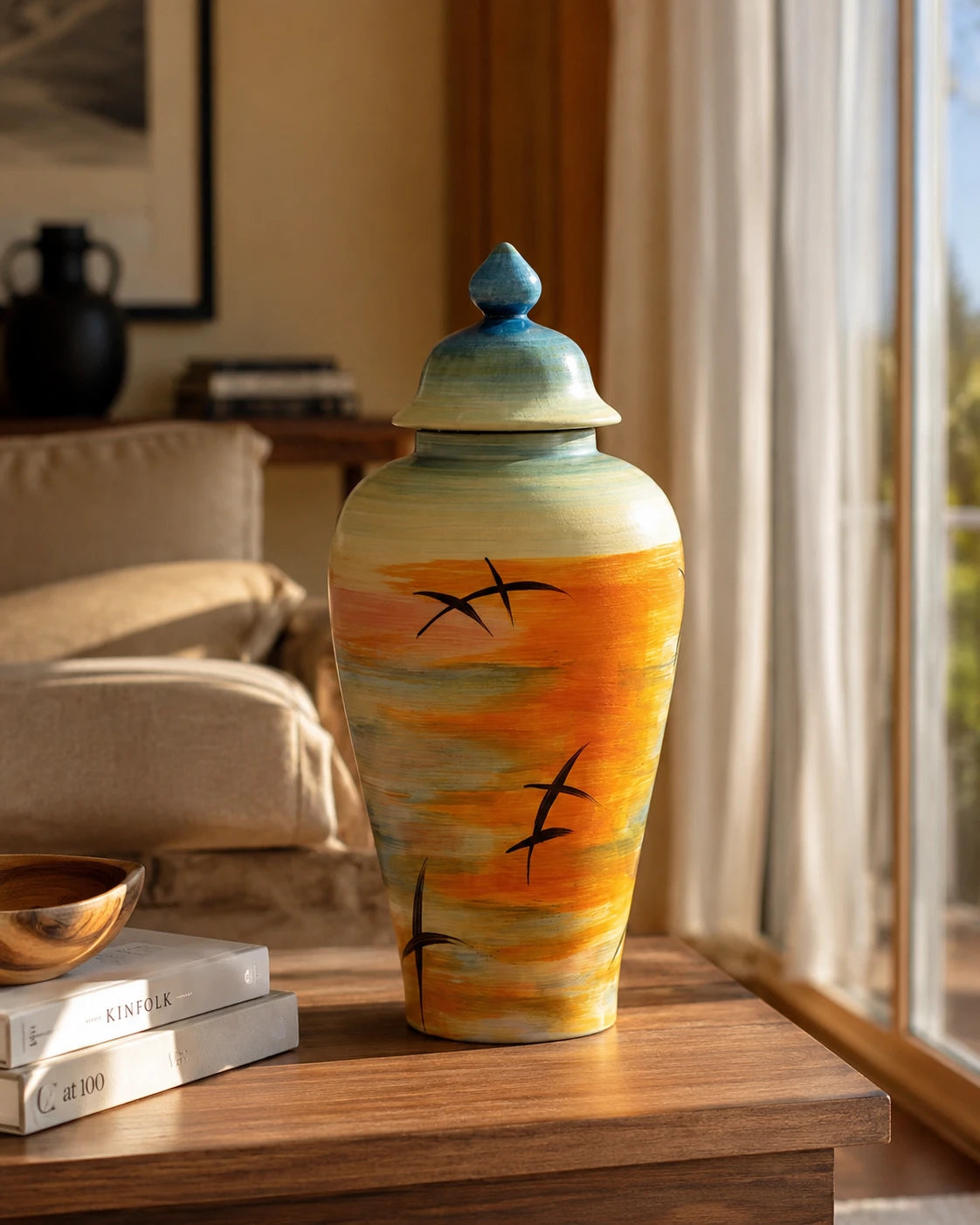 Ombré Tall Ginger Jar small - 50 cm