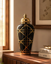 'Golden Stroke' Temple Jar - Small 