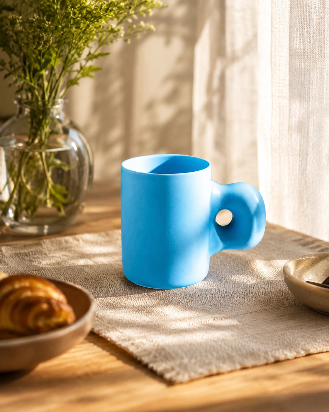 Blue Doughnut Coffee Mug 