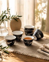 The Woman - Ceramic Green Tea Cups - Set of 12 