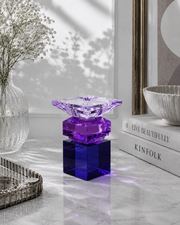Amethyst Cube Crystal Candle Holder